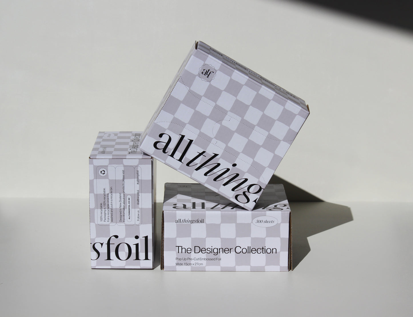 Designer Checkers Wide Pop-Up Foil | 12-Box Bundle (15cm x 27cm)