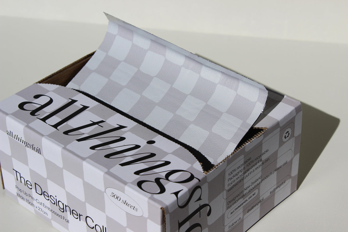 Designer Checkers Wide Pop-Up Foil | 12-Box Bundle (15cm x 27cm)