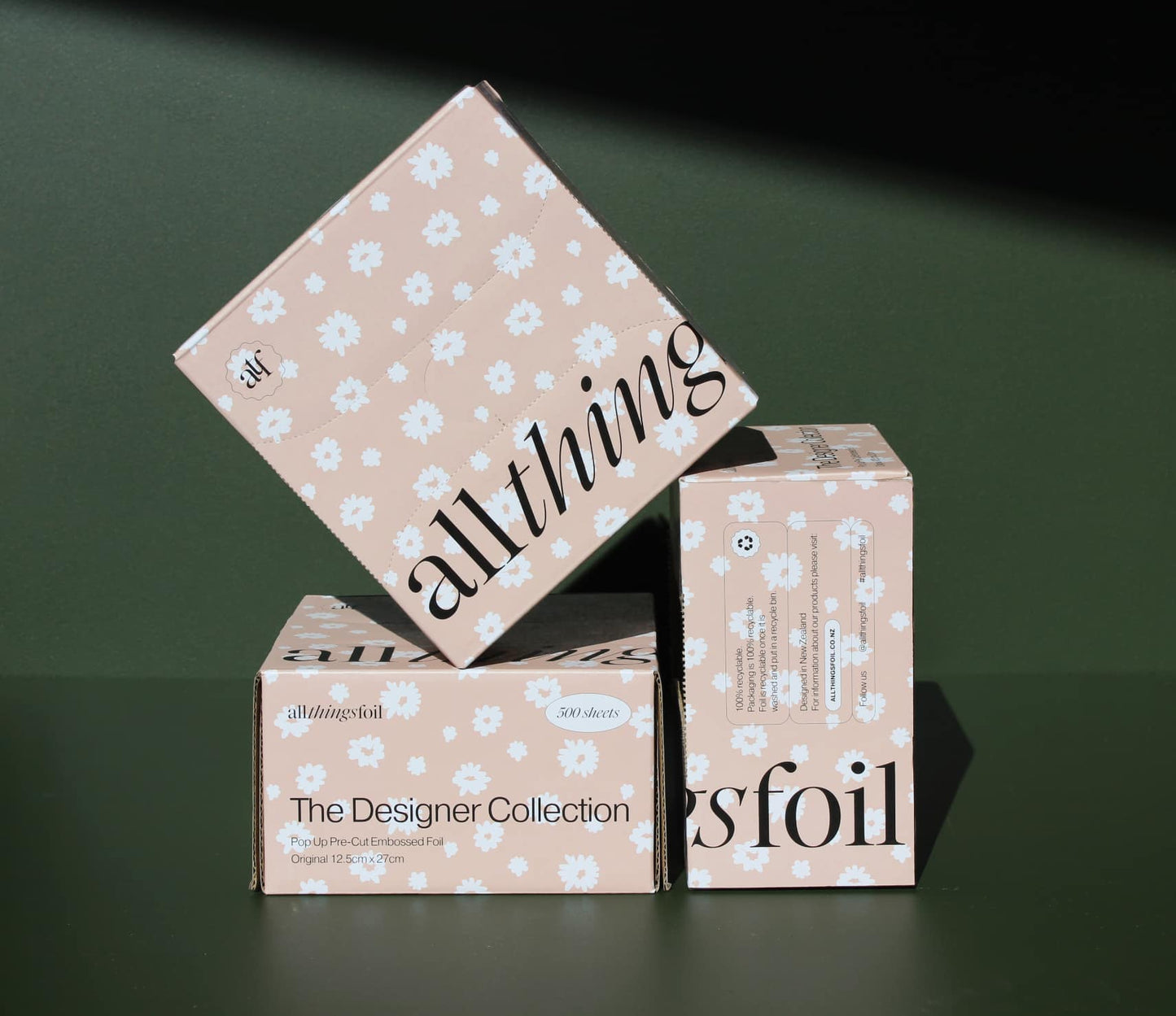 Designer Pink Petals Original Pop Up Foil (12.5cm x 27cm)