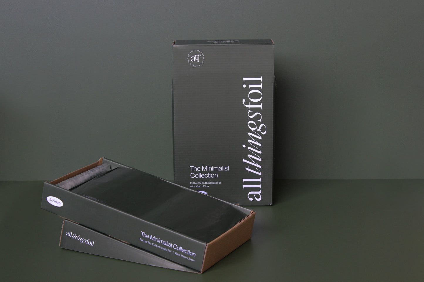 Minimalist Green Wide Flat Lay Foil (15cm x 27cm)