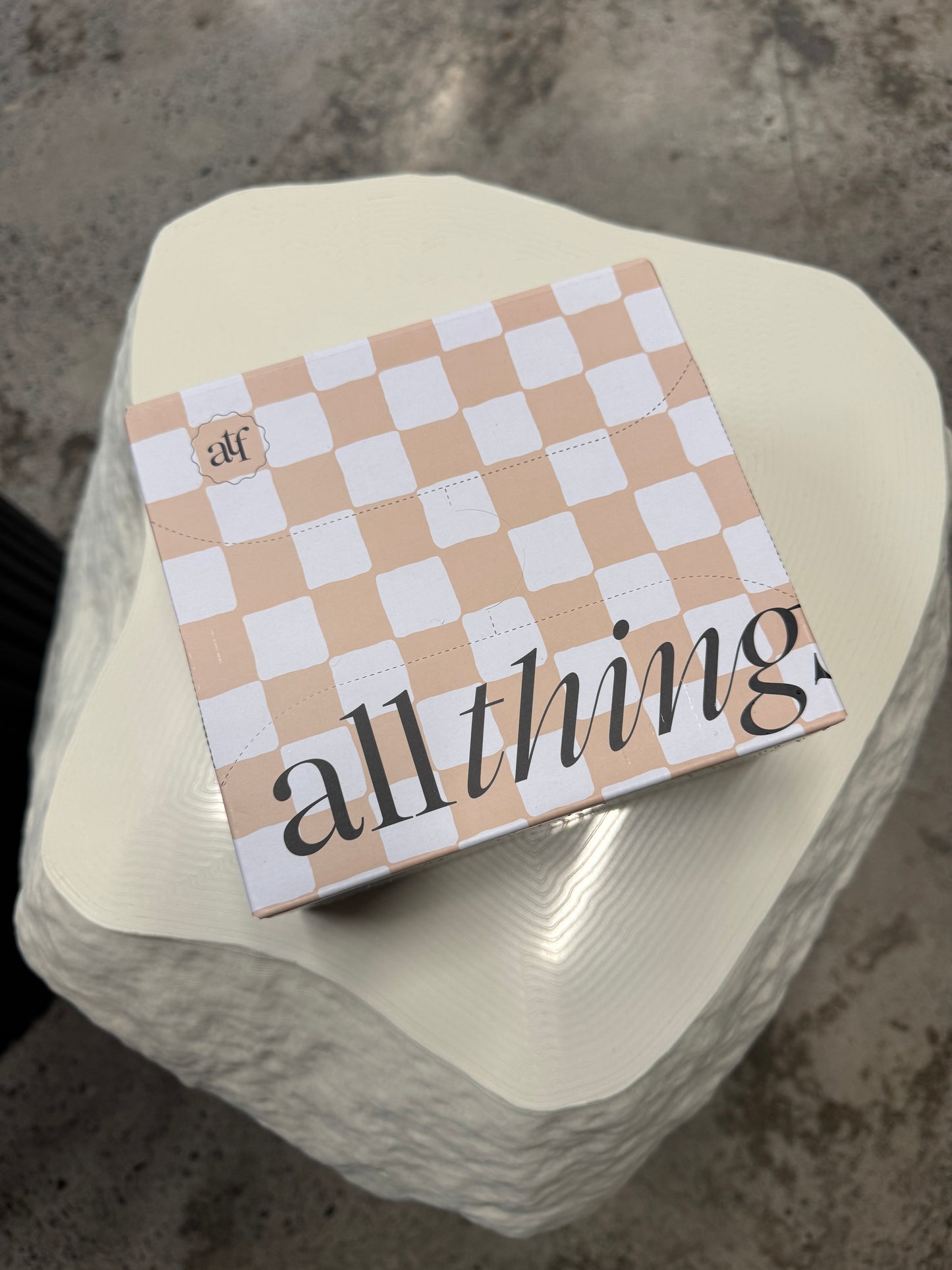 Designer Peach Beige Checkers Wide Pop Up Foil | 12 Box Bundle (15cm x 27cm)