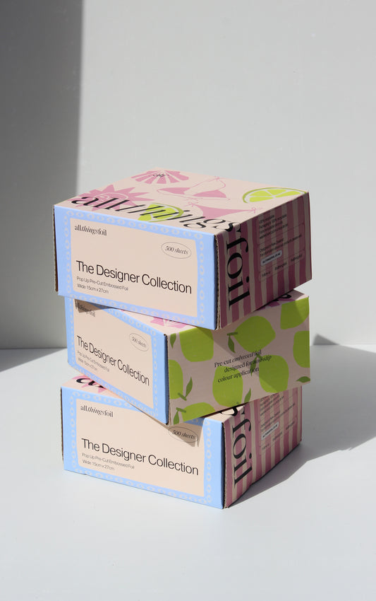 Designer Euro Summer Wide Pop Up Foil | 12 Box Bundle (15cm x 27cm)